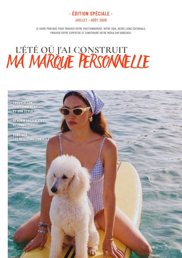 Couverture du guide pour construire sa marque personnelle sur Substack